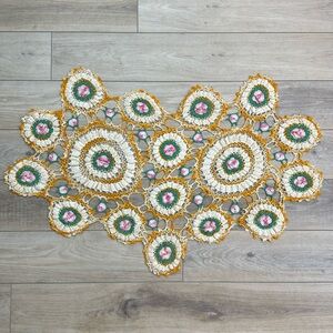 OOAK HandMade‎ Crochet Shawl Festival Grandma Vintage Cottagecore